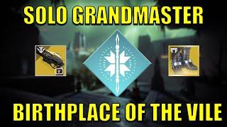 Solo Birthplace of the Vile Grandmaster w/ Last Word - Arc Hunter (Platinum, 17:13) [Destiny 2]