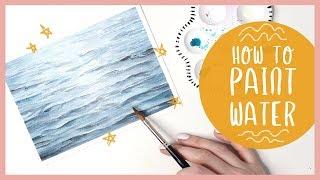 How To Paint Ocean Water with Watercolor Tutorial