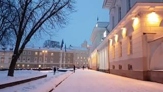 On the way to lecture in the Vilnius University