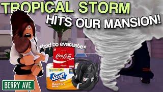 TROPICAL STORM HITS OUR MANSION.. | Roblox Berry Avenue Roleplay