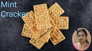 Mint cracker || pudina cracker biscuit ||#cookies recipe#plates of flavor by soma