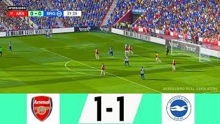 ARSENAL VS BRIGHTON  1-1 | PREMIER LEAGUE  24 -25  | .SIMULATION  #england