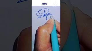 Priya name signature style #priya signarure #calligraphy #viral #shorts #priya