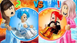 ROBLOX Brookhaven RP:  Hot vs  Cold Friend | Fire on Girl and Ice Boy | Gwen Gaming Roblox