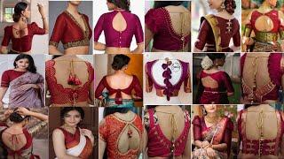 Very Beautiful Maroon Color Blouse Designs||Blouse Back Neck Designs||Blouse Designs||