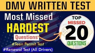 The 20 Hardest Questions in DMV Written Test | DMV Written Test 2025 | CA DMV Senior Written Test