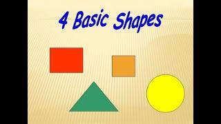 4 Basic Shapes! Learn English!