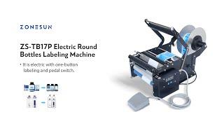 ZONESUN | ZS-TB15P Electrie Round Bottle Labeling Machine