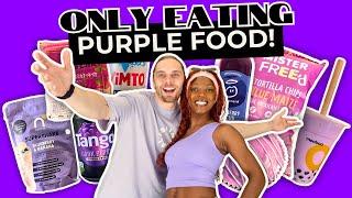 We Only Eat PURPLE Foods for 24 Hours!