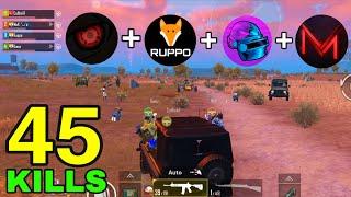 NEW WORLD RECORD 45 SQUAD KILLS!! | Coffin + Ruppo + Dwoz + Mok | PUBG MOBILE