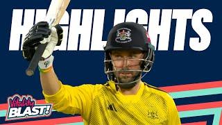 J Taylor Hits 54*(36) | Kent Spitfires v Gloucestershire - Highlights | Vitality Blast 2025