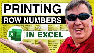 Excel - Print Spreadsheets with Column Headers and Row Numbers | Excel Printing Tips - Episode 341