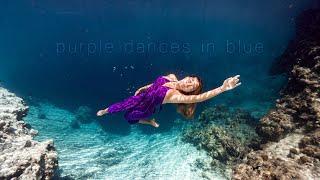 purple dances in blue