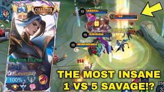 THE MOST INSANE LING 1 VS 5 FASTHAND SAVAGE!? | LING FASTHAND GAMEPLAY WITH BEST BUILD & EMBLEM 2024