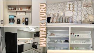 MUTFAK TURU | DOLAP İÇİ DÜZENİ | ANKASTRE MUTFAK | YENİ GELİN MUTFAK DÜZENİ  (Kitchen Tour)