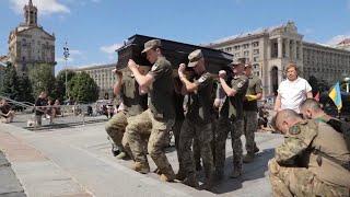 Funeral for volunteer British combat medic Peter Fouche held in Kyiv following death in east Ukraine