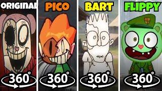 360º VR FNF Twiddlefinger Original vs Bart vs Pico vs Flippy Happy Tree Friends