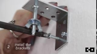 Chicology Home | Cordless Magnetic Roman Shade Tutorial - Install Brackets (Step 2/3)