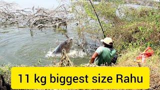 Unbelievable fishing |11kg rohu fish catching with single hook|big rohu fish catching in pakistan️