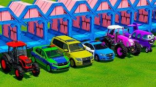 DELIVERY & TRANSPORTING FIVE COLOR MAHINDRA, RIGITRAC, MINI AIRPLANE, CHEVROLET POLICE, DACIA FS 22