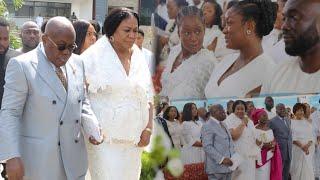 Watch How Nana Addo And His Children Storm Church For His 80th Birthday Thanksgiving Service.