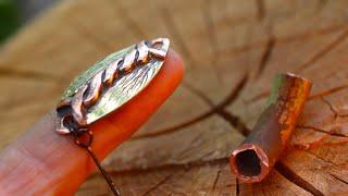 Handmade micro spoons made of copper tube