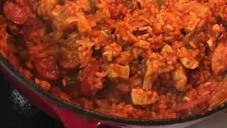 OLD SCHOOL JAMBALAYA (WITH CHICKEN,SHRIMP & SAUSAGE)