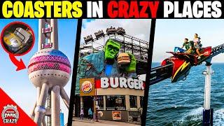 Top 10 Roller Coasters in CRAZY PLACES