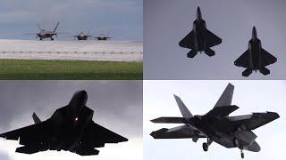 24/12/09 嘉手納基地 USAF 3WG/525FS F-22A Raptor Take off & Landing at USAF Kadena AFB