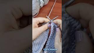 Как набрать петли для подреза или от края #knitting #вязаниеспицами