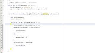 Java Validation: Validating a Password Part 5 (Checking For Repeating Characters)