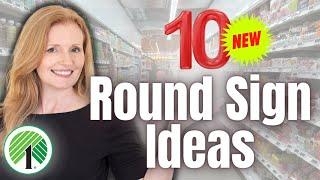 ALL NEW Crafty Creations! 10 Dollar Tree Round Sign DIY Decor Ideas