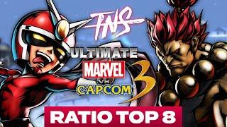 TNS UMvC3 RATIO #12 TOP 8 (Viewtiful Joe Akuma Amaterasu Jill Doctor Strange) Tourney Marvel 3