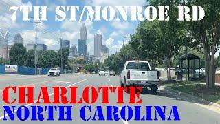 7th St - Monroe Road - Matthews to Downtown Charlotte - North Carolina - Street Drive