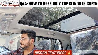 Hyundai Creta 2020 - How to Open Sunroof Blinds Only? | Team Car Delight