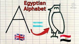 Egyptian alphabet from a to z / Hieroglyphics alphabet a to z