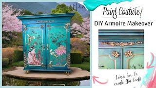 Upcycled Furniture Makeover / DIY Armoire Transformation / Using Furniture Moulds