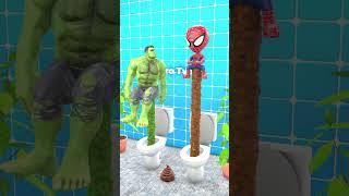 Lil Spidey Vs Hulk Challenge   #animatedshort #spiderman #shorts