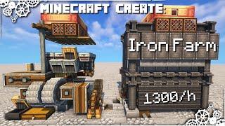 Minecraft Create: Iron Farm + Schematic!