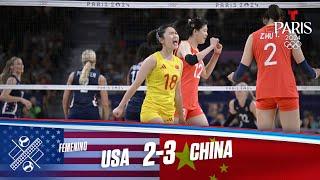 Highlights Voleibol: USA vs China 2-3 | Juegos Olímpicos París 2024 | Telemundo Deportes