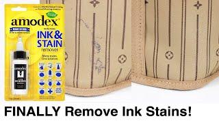 How to Remove Ink Stains from your purse with AMODEX featuring Louis Vuitton Lining