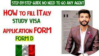 How to fill Visa Application Form D | National Visa Form | Italy Visa Form | Italy study visa 2024