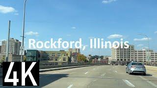 Driving in Rockford, Illinois 4K Street Tour - Downtown Rockford & Surrounding Area