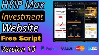 Hyip MAX Investment Website Script ll Complete Installation tutorial 