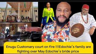 Enugu Customary court on f!re as Edochie’s family are fighting over May’s bride price