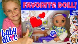 Skye's New Favorite Doll! Baby Alive Real As Can Be Baby! Watch Skye Being Surprised!