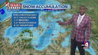 Storm rolling through to bring snow for parts of Utah on Christmas