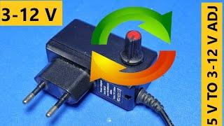 How To Convert 5 Volt Adapter  to 3 Volt 12 Volt Regulated Power Supply