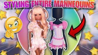 ONLY Styling *ENTIRE MANNEQUINS* In Dress To Impress PRO Servers!! (Roblox)