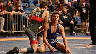 U15 Bohdan Kazakov (UKR) vs Elior Mihaelov (ISR) 48kg. Freestyle boys youth wrestling.